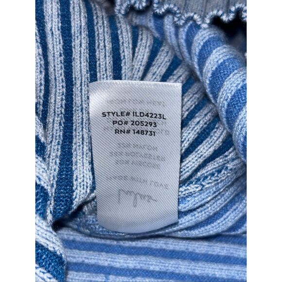 Lulus Radiant Personality Blue Color Block Ribbed Knit Midi Dress size XL NEW - Picture 9 of 13